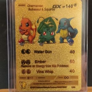 The Original 3 First Partner Pokemon Charmander Squirtle Bulbasaur GX Go…